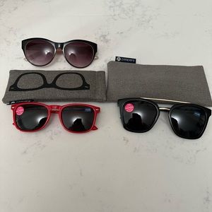 3 pair of Peepers sunglasses
